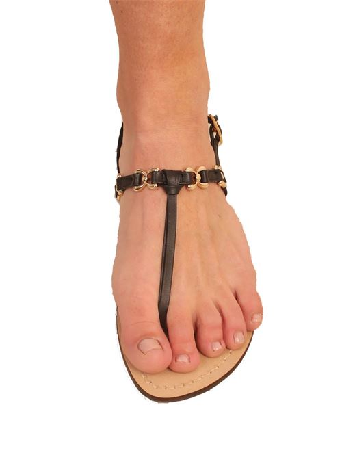 Black capri sandals Da Costanzo | FARFALLANERO